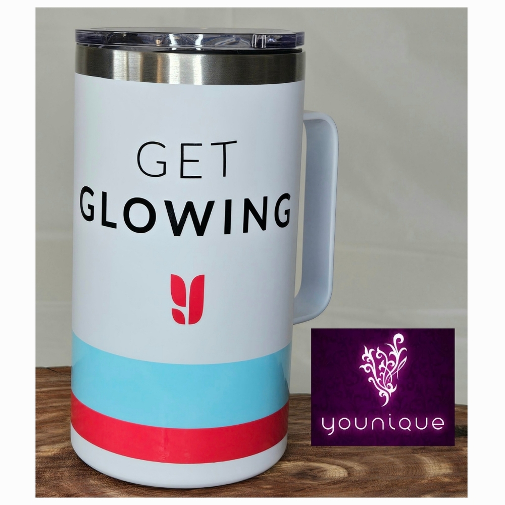 NIB Younique Get Glowing 24oz. Insulated Mug